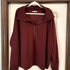 Maurices Women's Maroon Half Zip-Up